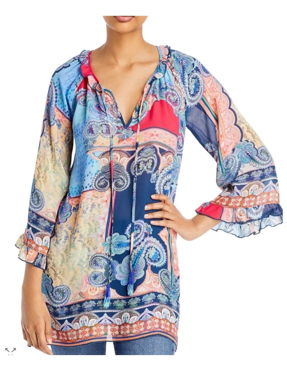 Johnny Was Daria Easy Tunic Sz M